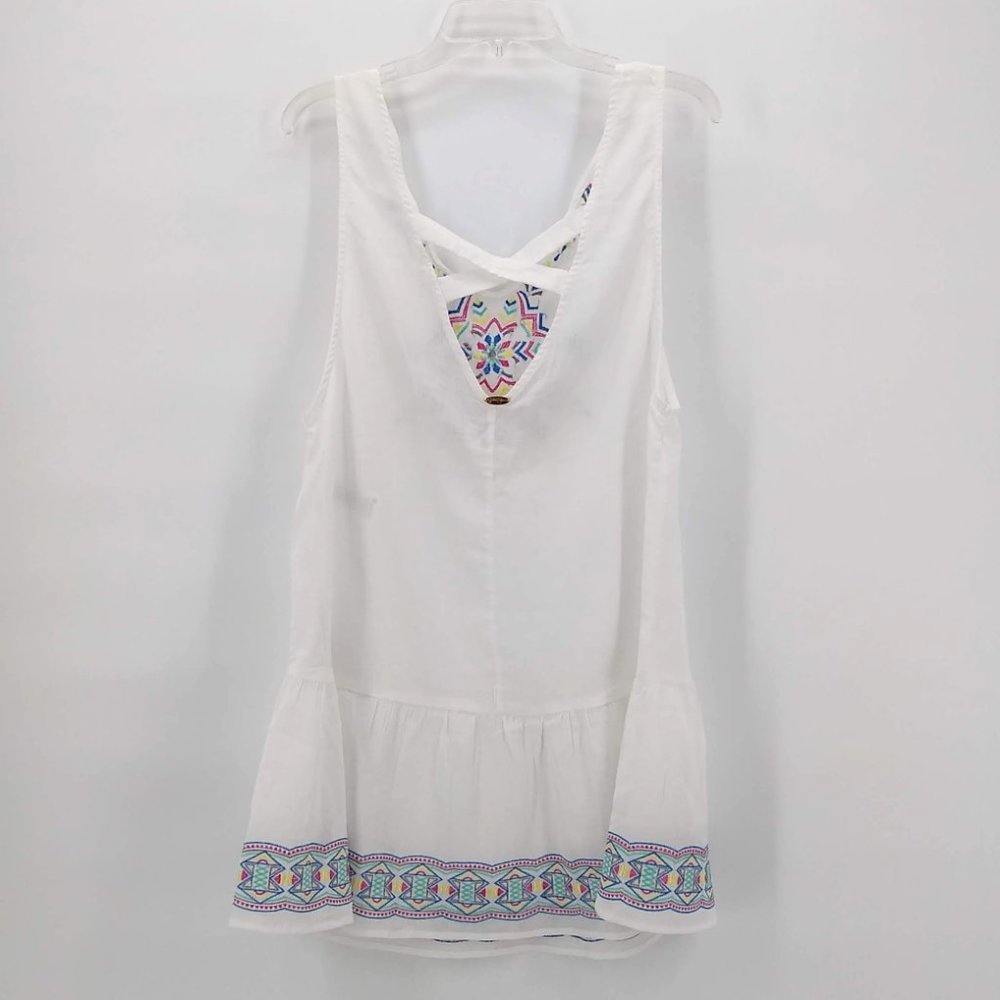 JESSICA SIMPSON nwt Embroidered Boho Tank Tunic M - Picture 6 of 11